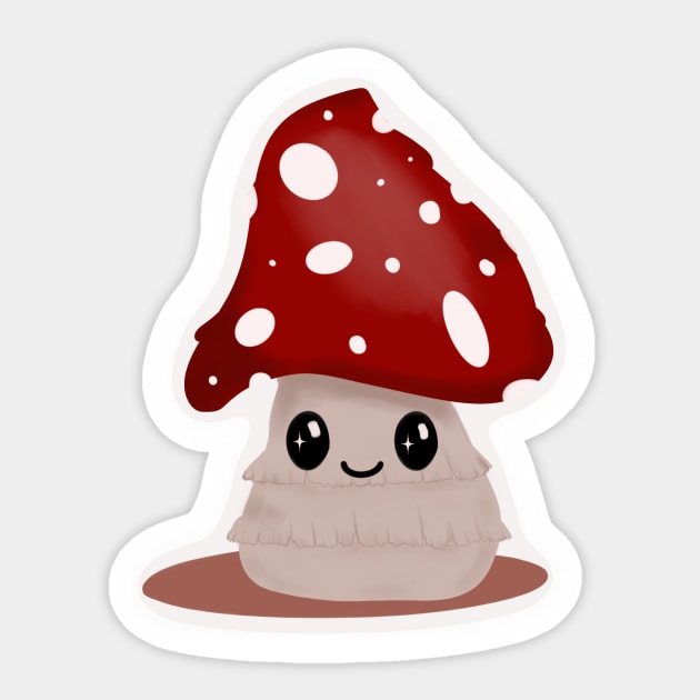 Happy Fairy Mushroom Sticker by Beetle Bones